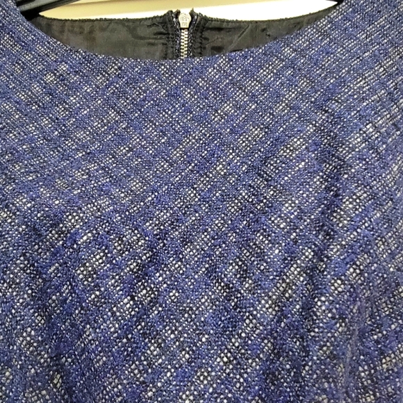 Trina Turk colorblock tweed navy black office work sheath dress sz 6 - Picture 5 of 12